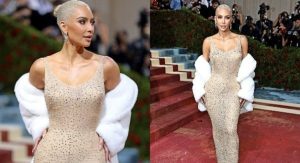 Read more about the article Kim Kardashian não rasgou vestido de Marilyn, mas chegou perto