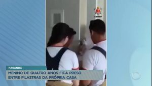 Read more about the article Menino de 4 anos fica preso entre pilastras da própria casa