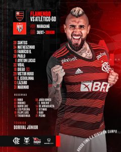 Read more about the article Saiu! Flamengo divulga escalação para jogo contra o Atlético-GO