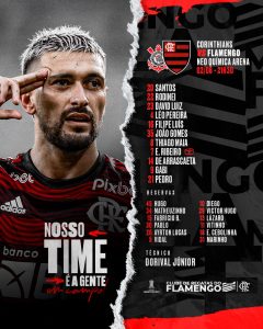 Read more about the article Saiu! Flamengo divulga escalação para jogo contra o Corinthians