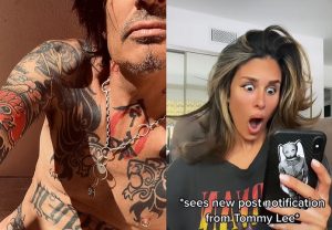 Read more about the article Esposa de Tommy Lee reage ao nude publicado pelo baterista; assista aos vídeos