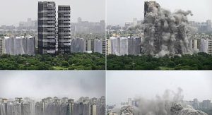 Read more about the article Índia implode duas torres gêmeas ilegais em Nova Déli