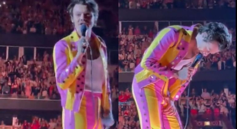 You are currently viewing Harry Styles é atingido por garrafa na virilha durante show