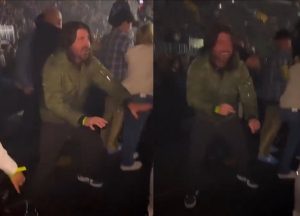 Read more about the article Dave Grohl faz rara aparição e dança sorridente em show de Post Malone; vídeo