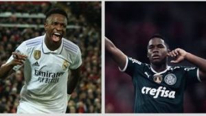 Read more about the article Apesar da seca de gols, Endrick tem números melhores do que Vinicius Júnior no início de carreira